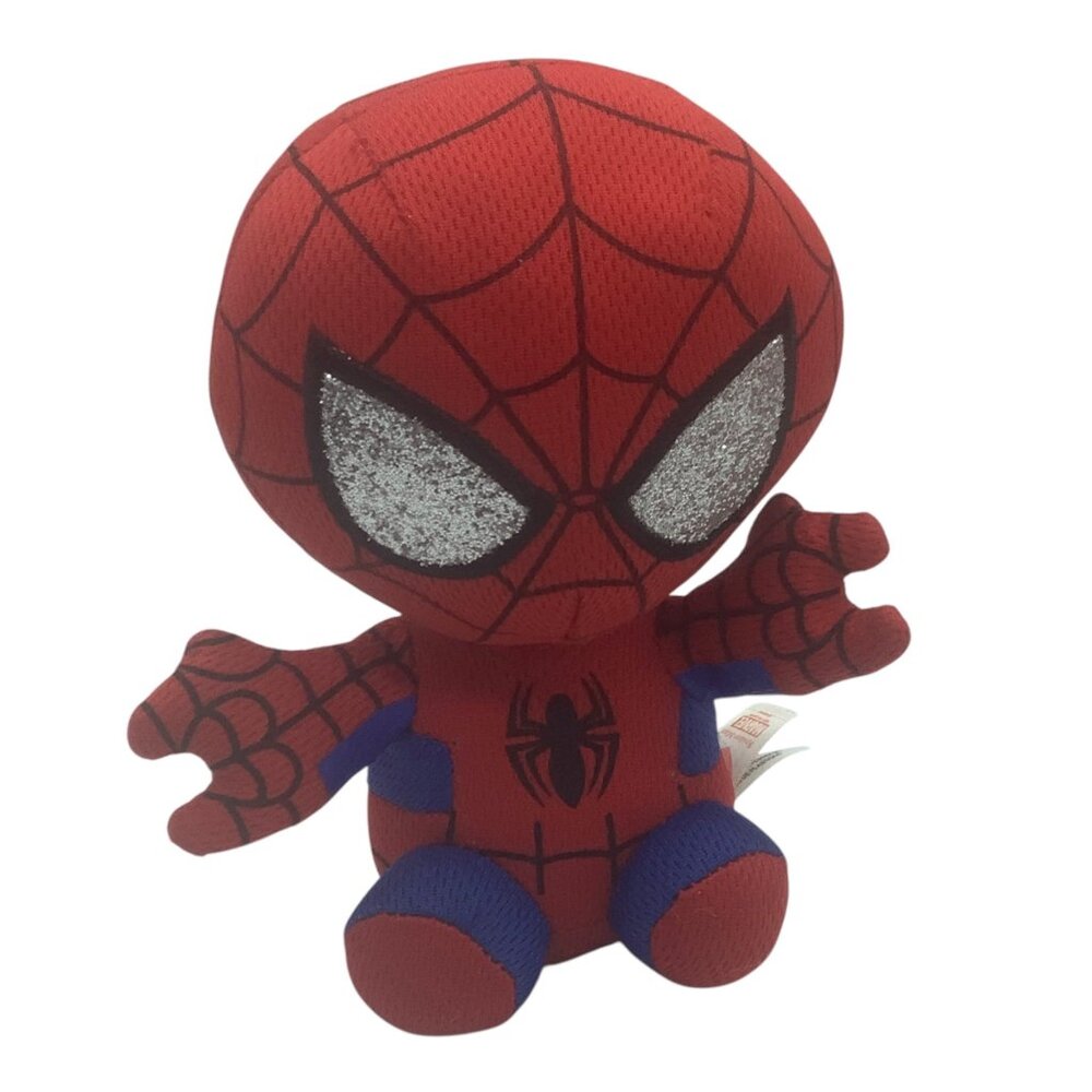 Ty Marvel Spider-Man Plush Toy 6.5” Red & Blue Collectible Stuffed Figure‎